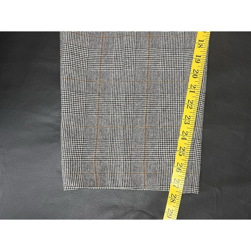 Orvis Wool Blend Elastic Waist Pocket Pants Lined Petite Large Glen Check Plaid - Picture 9 of 13